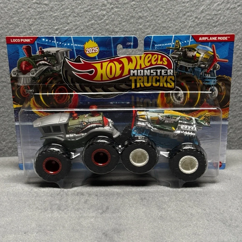 Hot Wheels Monster Trucks 2025 2-Pack Loco Punk vs Airplane Mode NEW 3+